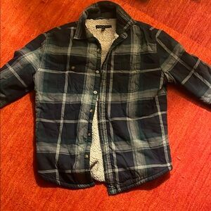 Aeropostale Blue and White Lightweight Shirt Jacket